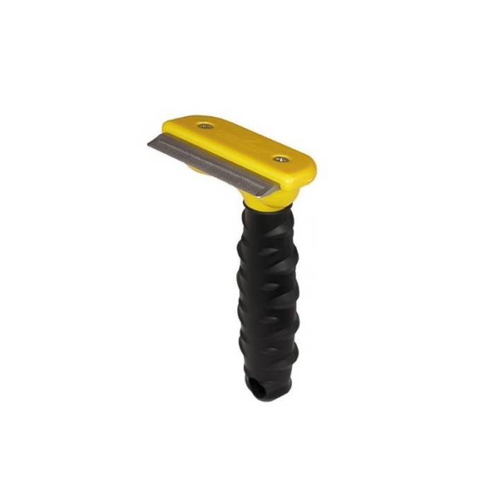 Pieptene ShortFuzz pentru animalele de companie, maner antiderapant,usor de utilizat, eficient, 10,16 cm, galben [6]
