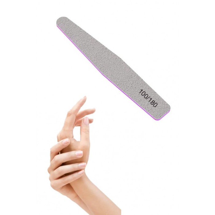 Pila de unghii Naily's Doty.ro®, cu 2 fete, forma romb, 18 cm, granulatie 100/180, gri [1]