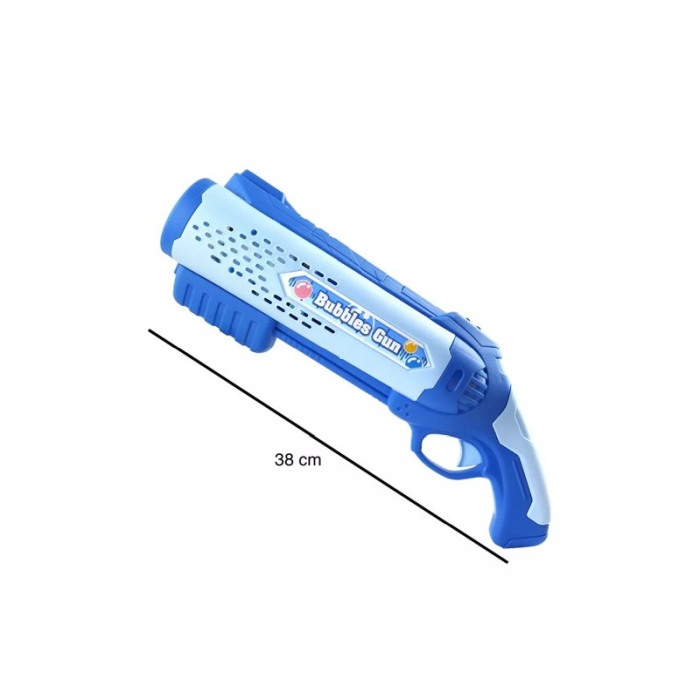 Pistol de jucarie de facut baloane de sapun BubbleBullet Doty®, electric, 2 sticulete cu solutie incluse, interactiv, albastru [4]