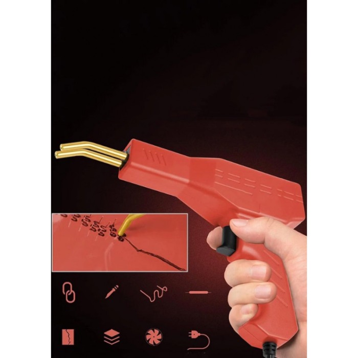 Pistol de lipit plastic HotGlueGun, 200 capse de intarire, putere 50W, rosu, Doty® [5]