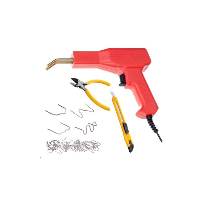 Pistol de lipit plastic HotGlueGun, 200 capse de intarire, putere 50W, rosu, Doty® [2]