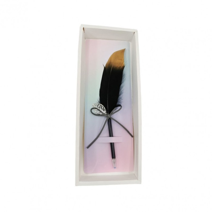 Pix Feather Writer, cu pana si accesoriu, elegant, negru cu accente aurii [5]