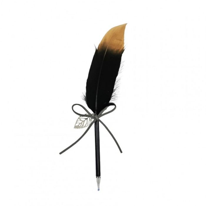Pix Feather Writer, cu pana si accesoriu, elegant, negru cu accente aurii [1]