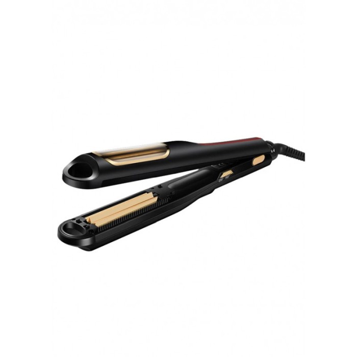 Placa pentru creponat parul RizadoHair Doty.ro®, cablu rotativ, invelis ceramica, temperatura 210 grade Celsius, negru [7]