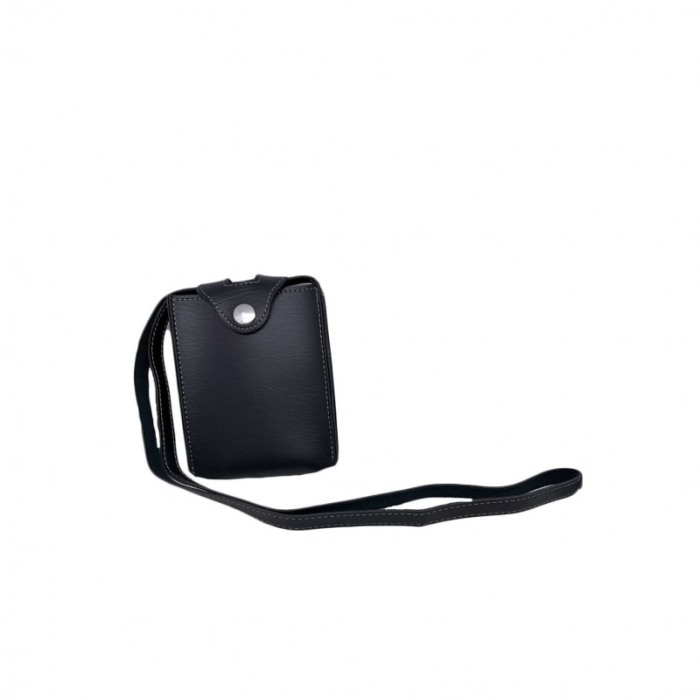 Plosca din inox in toc din piele ecologica neagra, tocul are si curea, usor de transportat, 500 ml [3]