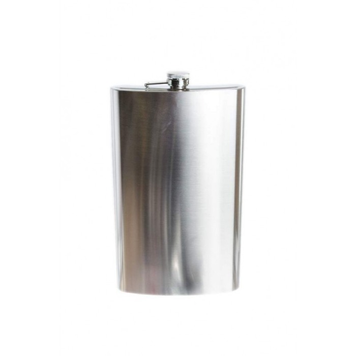 Plosca pentru tarie,  set cu 2 pahare pliabile din inox, set tacam, husa maro tip croco din piele ecologica, curea , capacitate [5]