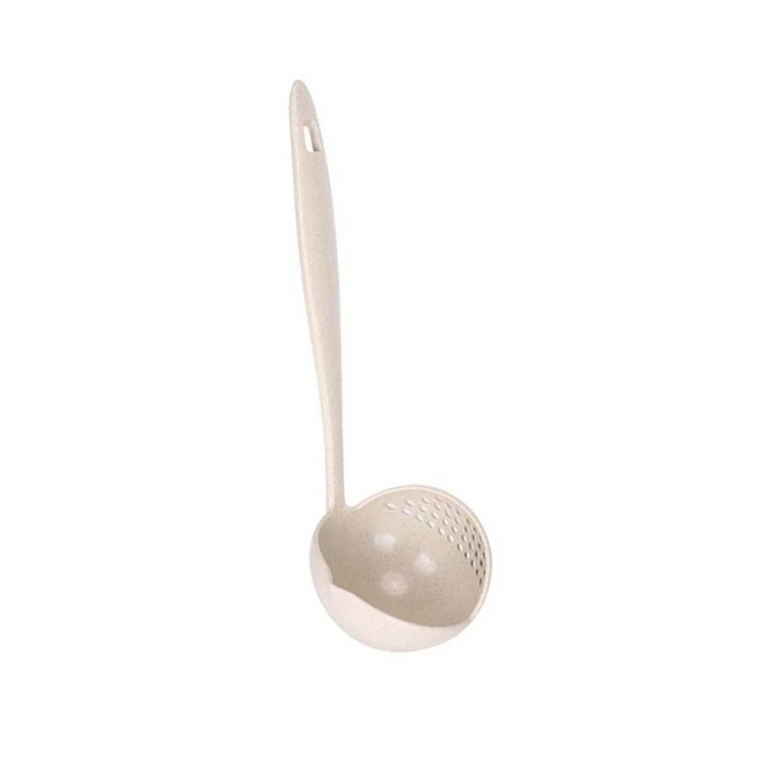Polonic 2 in1 cu strecuratoare CoLadle Doty®, 28 cm, practic si usor de folosit, se poate agata, multicolor [3]