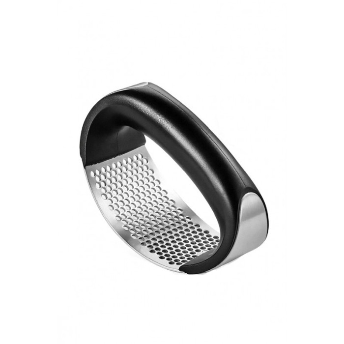 Presa manuala pentru usturoi GarlicTool, usor de utilizat si curatat, maner fix, inox, 10 cm, negru [6]