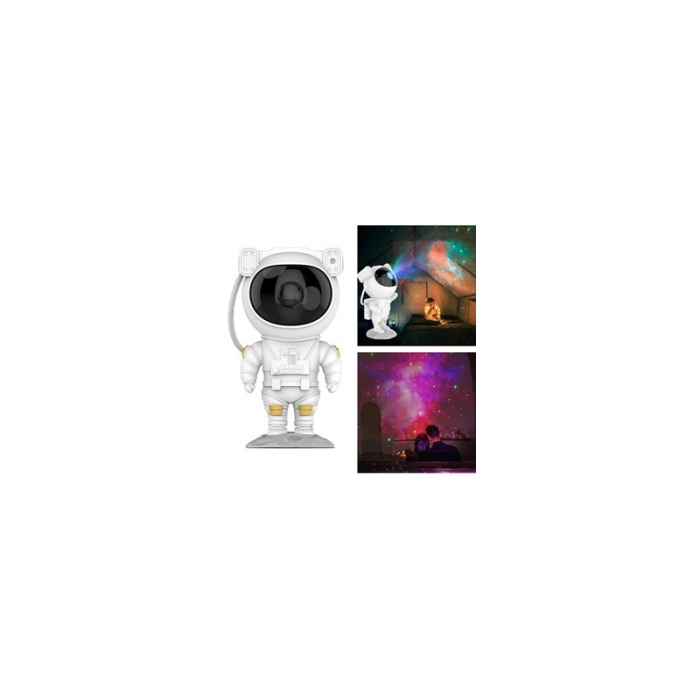 Proiector AstroGalaxy tip lampa de veghe, in forma de astronaut, 9 moduri, telecomanda si USB inclus, 22.5x10 cm, alb, Doty® [2]