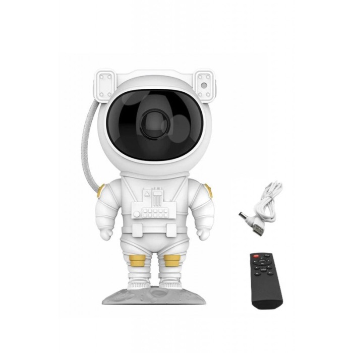 Proiector AstroGalaxy tip lampa de veghe, in forma de astronaut, 9 moduri, telecomanda si USB inclus, 22.5x10 cm, alb, Doty® [5]