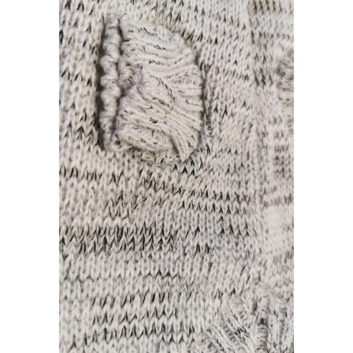 Pulover tricotat pentru caini si pisici TopPaw Doty®, model labuta, gri, 27 cm, marime XS [3]