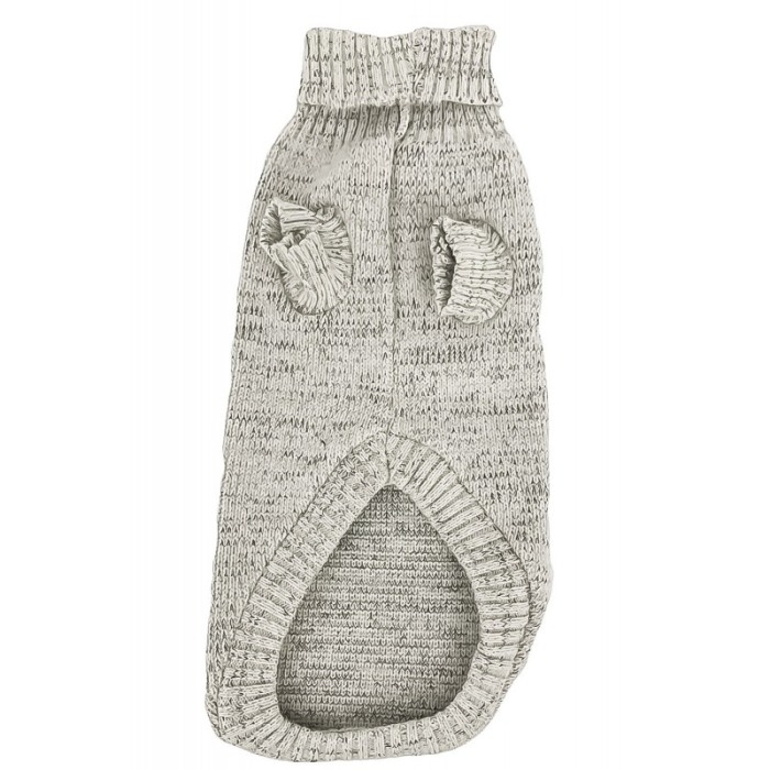 Pulover tricotat pentru caini si pisici TopPaw Doty®, model labuta, gri, 27 cm, marime XS [4]