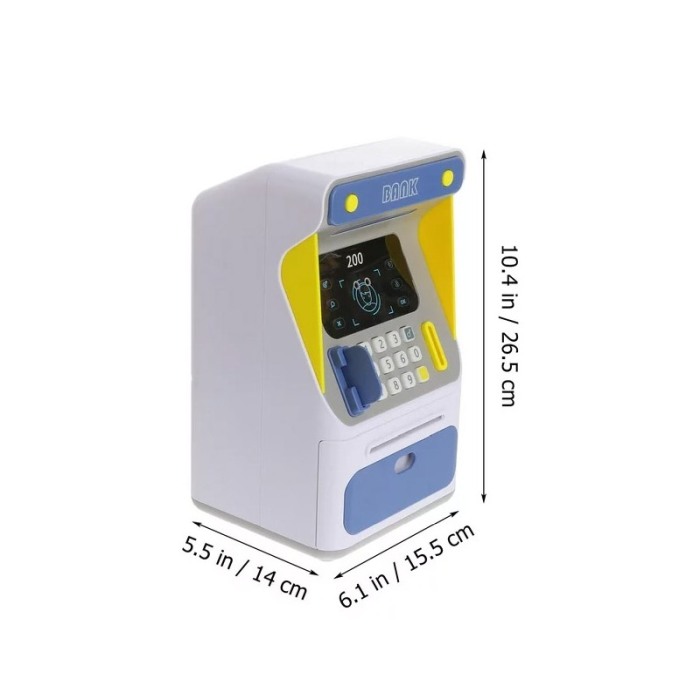 Pusculita automata pentru copii ATMBank Doty®, bancomat, depuneri, retrageri, card, simulare recunoastere faciala, cu baterii [7]
