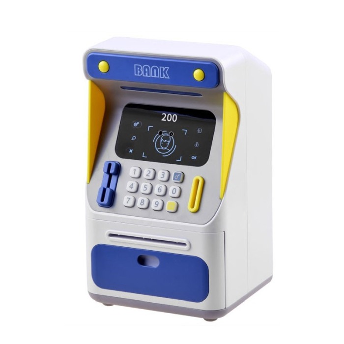Pusculita automata pentru copii ATMBank Doty®, bancomat, depuneri, retrageri, card, simulare recunoastere faciala, cu baterii [6]