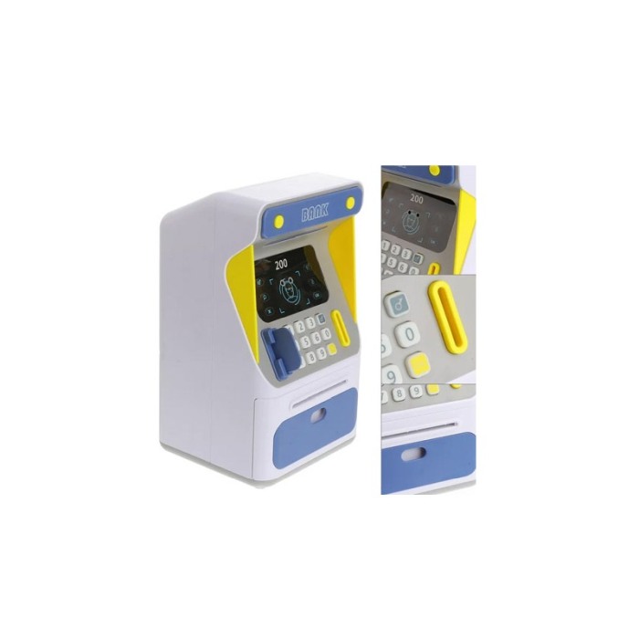 Pusculita automata pentru copii ATMBank Doty®, bancomat, depuneri, retrageri, card, simulare recunoastere faciala, cu baterii [3]