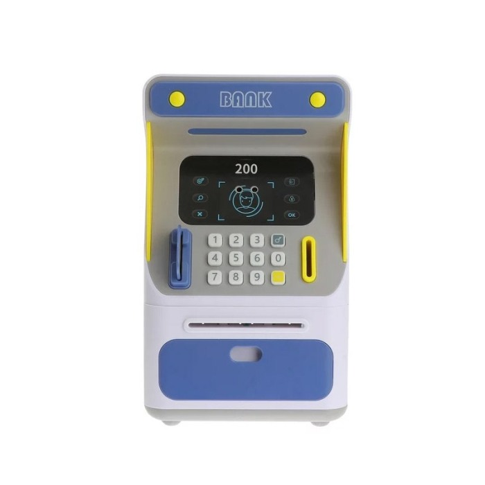Pusculita automata pentru copii ATMBank Doty®, bancomat, depuneri, retrageri, card, simulare recunoastere faciala, cu baterii [2]