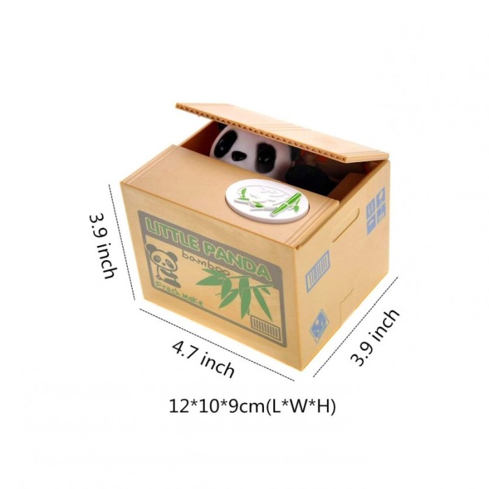 Pusculita automata Where's my money, design comic, interactiva, funtioneaza cu baterii, model panda, multicolor [2]