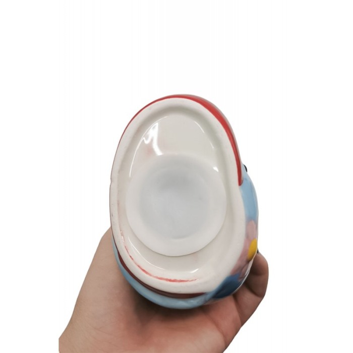 Pusculita LuckySnail, din rasina, creata manual cu atentie la detalii, albastra/rosu, 12x13 cm, Doty®️ [2]