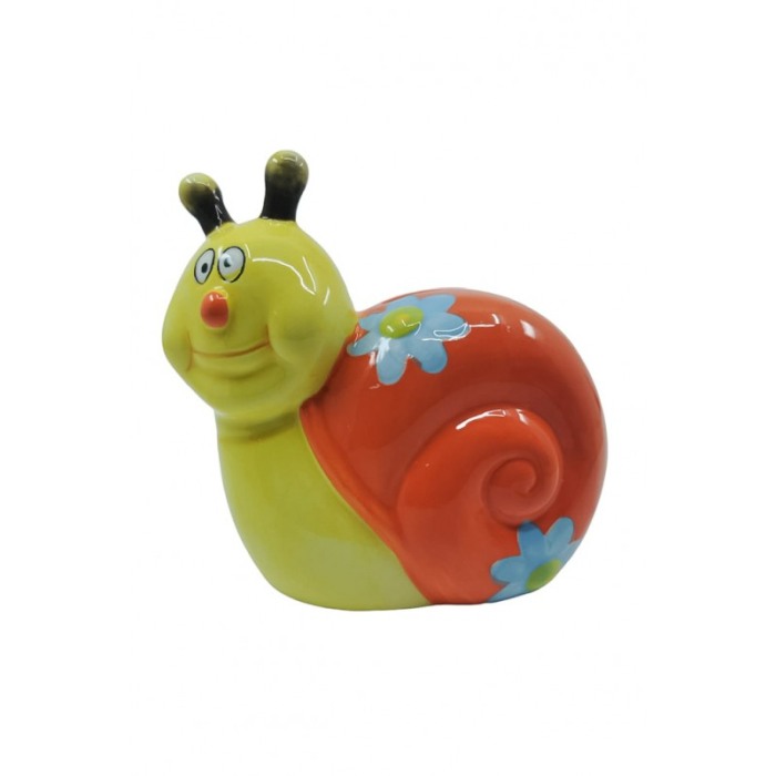 Pusculita LuckySnail, din rasina, creata manual cu atentie la detalii, galben/portocaliu, 12x13 cm, Doty®️ [3]