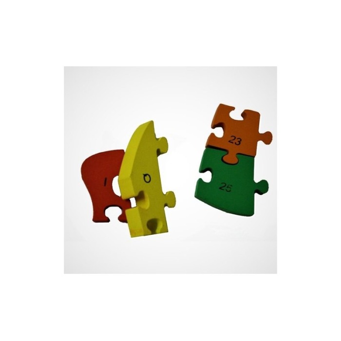 Puzzle 26 de piese, multicolor ,din lemn, in forma de masina [2]