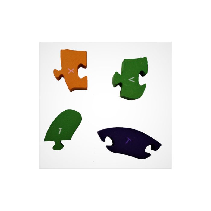 Puzzle 26 de piese, multicolor ,din lemn, in forma de masina [5]