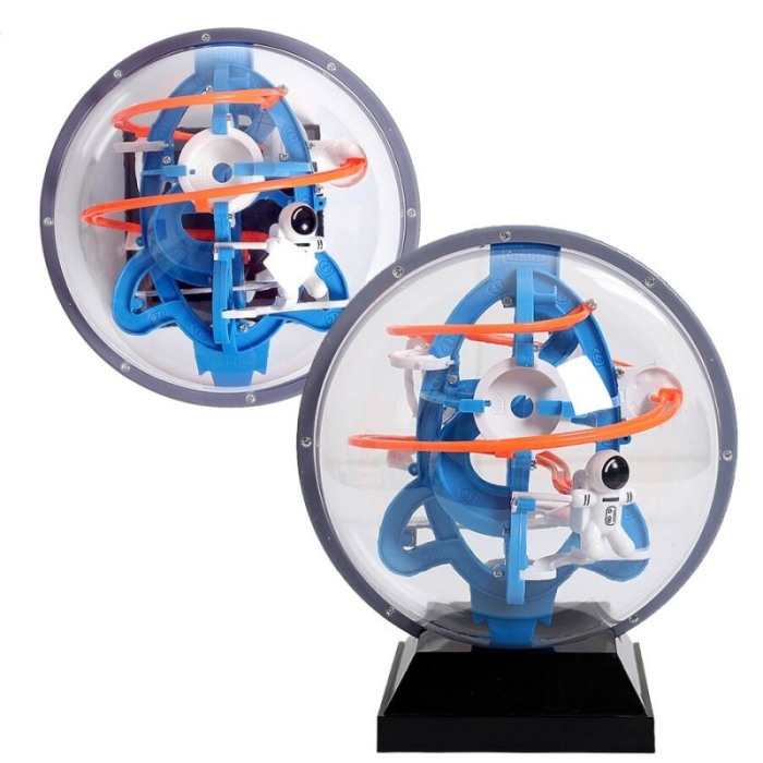 Puzzle,bila de jucarie labirint 3D, figurina astronaut, multicolor, 80 de obstacole, dezvolta gandirea si imaginatia,doty [6]