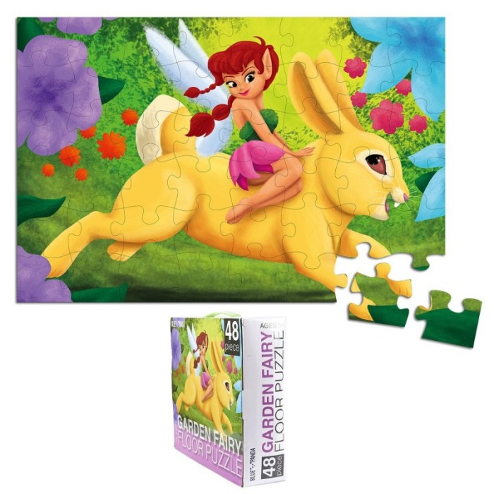 Puzzle cu piese mari, imprimeu cu Garden Fairy , multicolor, 48 piese, 90 cm x 60 cm ,Doty [4]