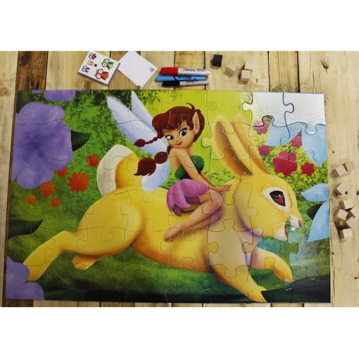 Puzzle cu piese mari, imprimeu cu Garden Fairy , multicolor, 48 piese, 90 cm x 60 cm ,Doty [2]