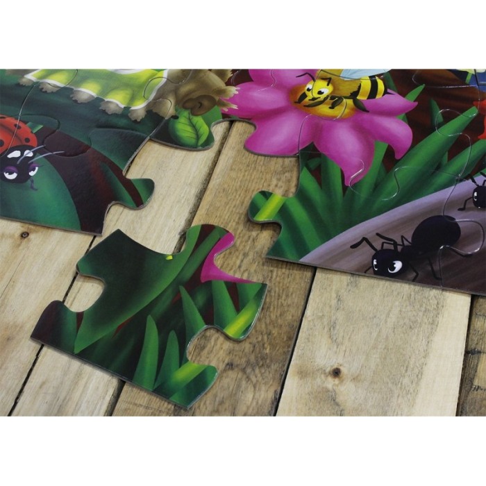 Puzzle cu piese mari, imprimeu cu Insecte viu colorate , multicolor, 48 piese, 90 cm x 60 cm ,Doty [8]