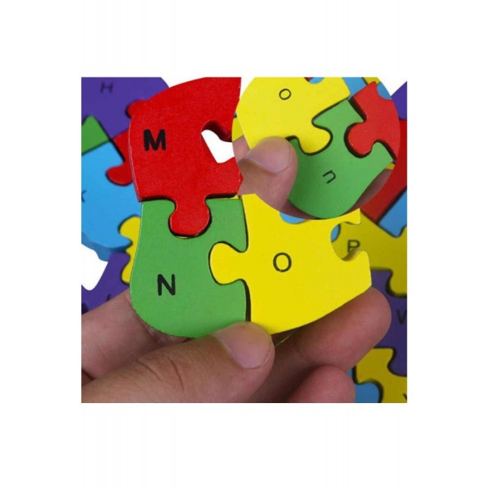 Puzzle din lemn fluture , alfabetic si numare ,26 piese , multicolor , Doty [2]