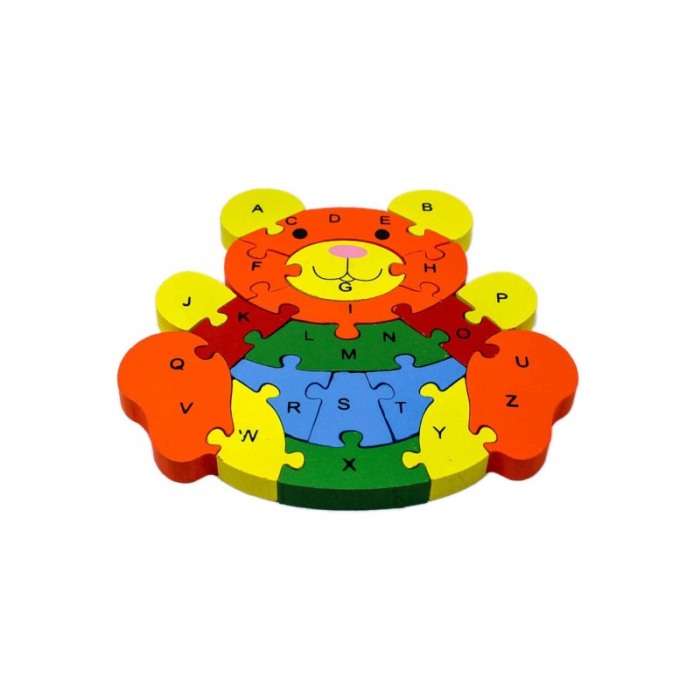 Puzzle din lemn ursulet alfabetic ,20 piese , multicolor , Doty [2]