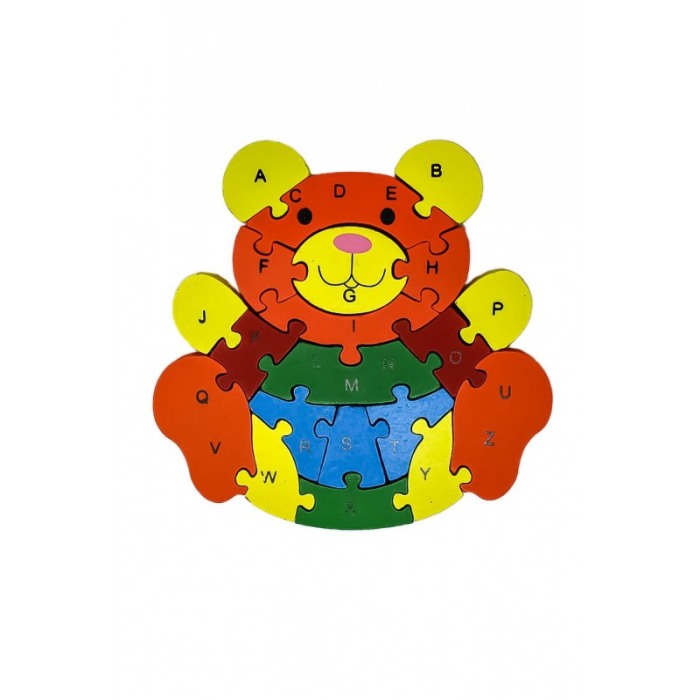 Puzzle din lemn ursulet alfabetic ,20 piese , multicolor , Doty [1]