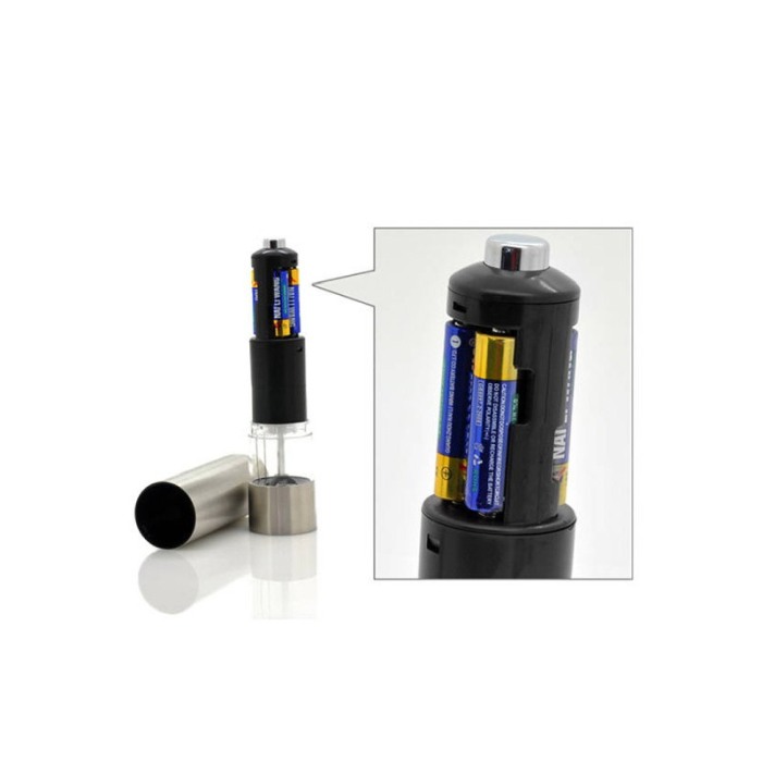 Rasnita electrica de condimente AutoPepper, din inox, usor de manevrat, functioneaza cu baterii, 23 cm, argintiu, Doty® [5]