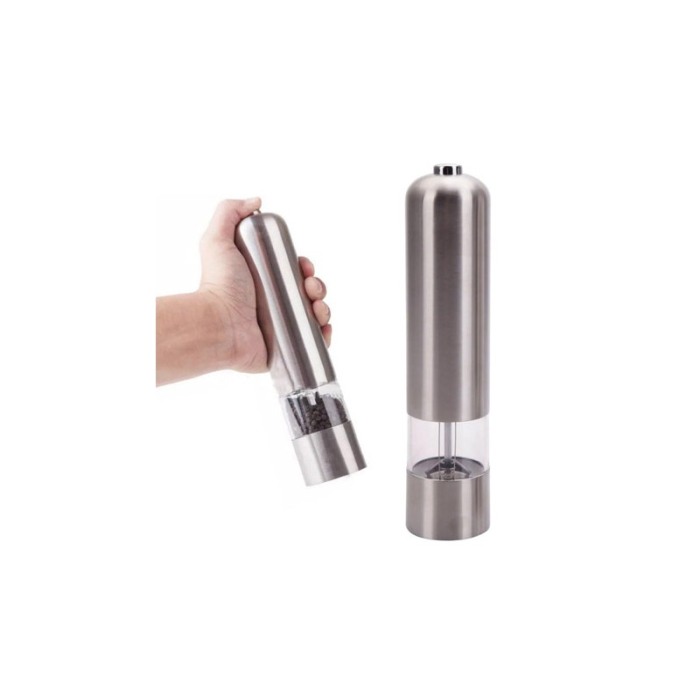 Rasnita electrica de condimente AutoPepper, din inox, usor de manevrat, functioneaza cu baterii, 23 cm, argintiu, Doty® [1]