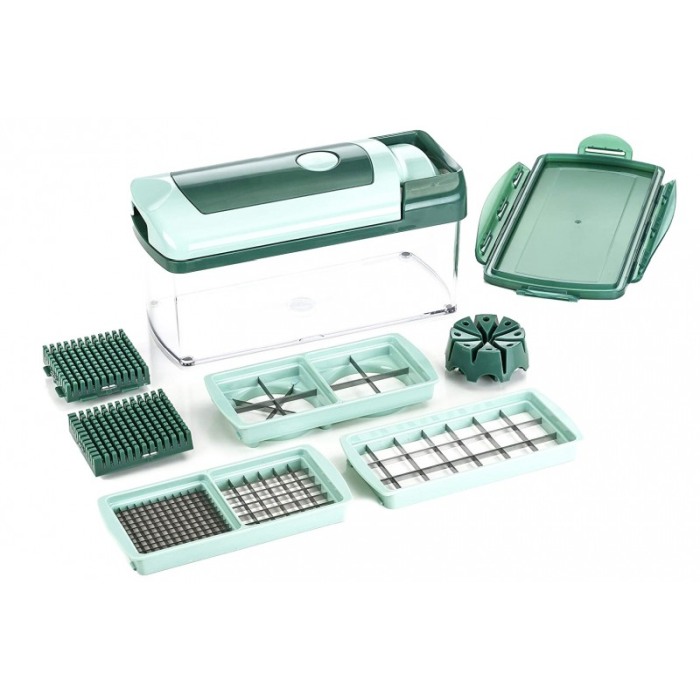 Razatoare multifunctionala One step Dicer 10 in 1 taie cuburi,, felii, transportati si depozitati, culoare verde inchis,doty [1]
