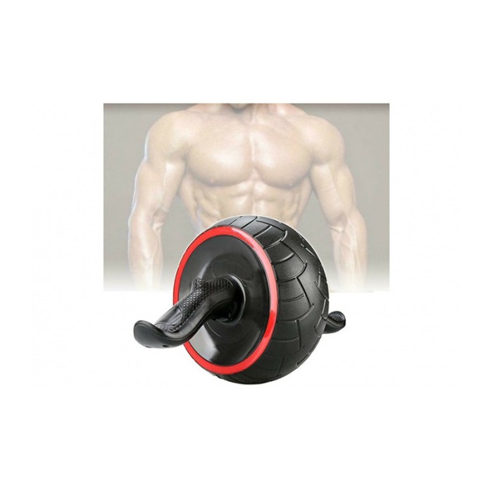 Roata pentru abdomene Six Pack Abs, manere antiderapante,negru/rosu [5]