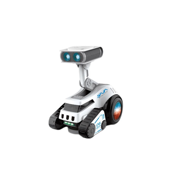 Robot de jucarie interactiv MoonRob Doty®, inteligent, efecte luminoase, canta, se roteste, distractiv, design creativ, alb [2]
