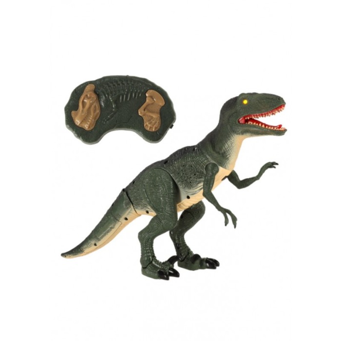 Robot de jucarie My Friend Velociraptor, dinosaur, lumini si sunete, cu telecomanda, design realist, 52x29.5 cm, verde, Doty® [8]