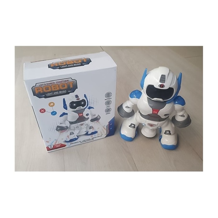 Robot de jucarie pentru copii Dancing WhiteBot,efecte luminoase si sonore,danseaza si canta,rotire de 360 de grade,design realis [4]