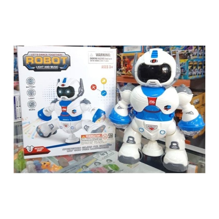 Robot de jucarie pentru copii Dancing WhiteBot,efecte luminoase si sonore,danseaza si canta,rotire de 360 de grade,design realis [2]