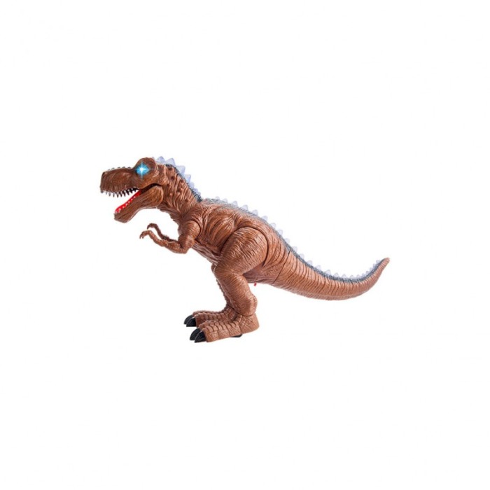 Robot de jucarie T-Rex Mode , model dinozaur, efecte luminoase si sonore, design realist, 48x25x15, maro [5]