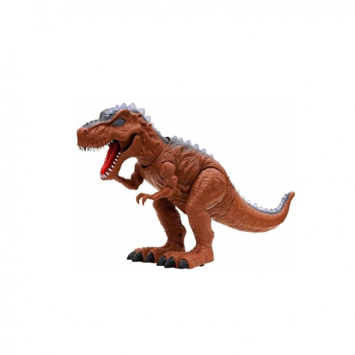 Robot de jucarie T-Rex Mode , model dinozaur, efecte luminoase si sonore, design realist, 48x25x15, maro [3]
