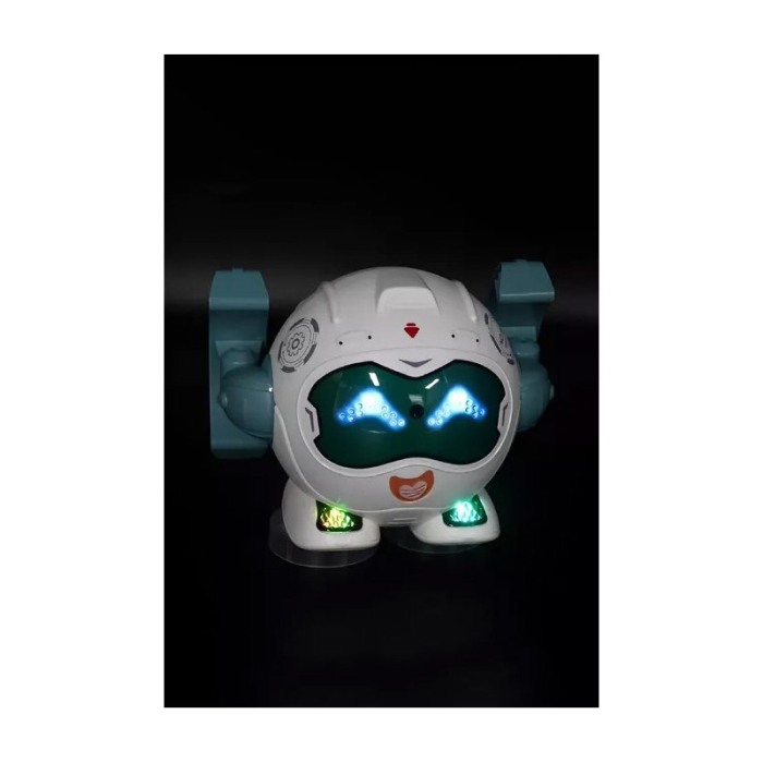 Robot de jucarie TumbleRob Doty®, lumini si sunet, se rostogoleste 360 grade, senzor la atingere si la sunet, alb/albastru [4]