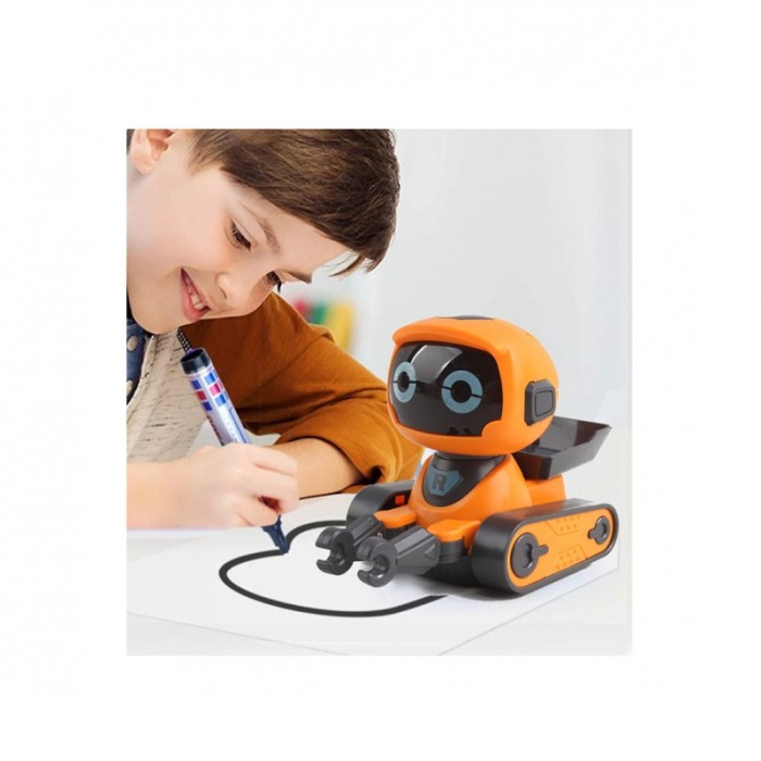 Robot inductiv Speddy LineRob, merge pe linia trasata de marke, portocaliu [4]