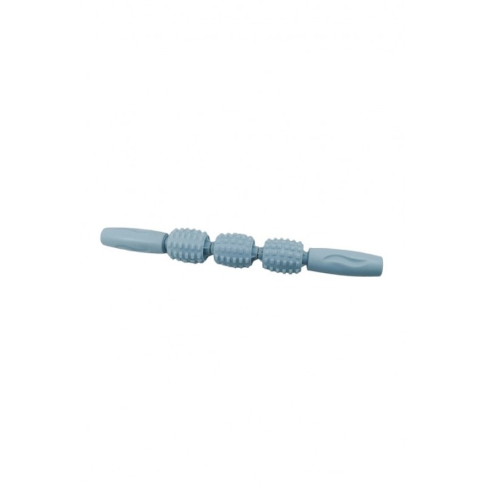 Roller manual din silicon SkinMas Doty®, cu 3 role, eficient, anticelulitic, 34 cm, universal, baby blue [3]