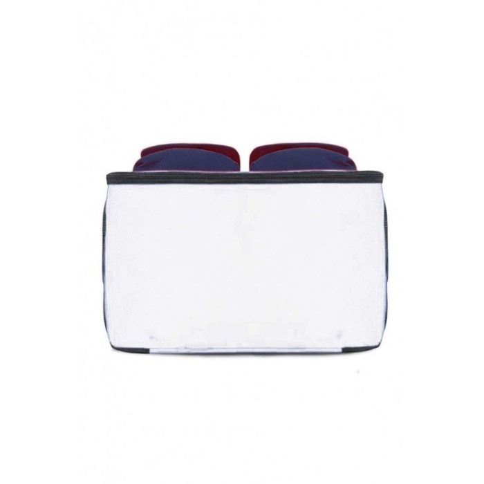 Rucsac cu bula de astronaut , buzunare frontale,  alb cu bleumarin , 36 cm , doty [2]