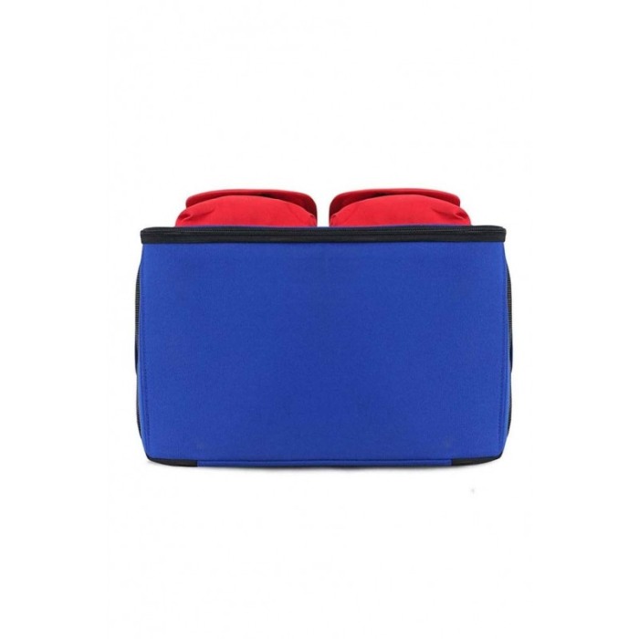 Rucsac cu bula de astronaut , buzunare frontale,  albastru cu rosu , 36 cm , doty [2]