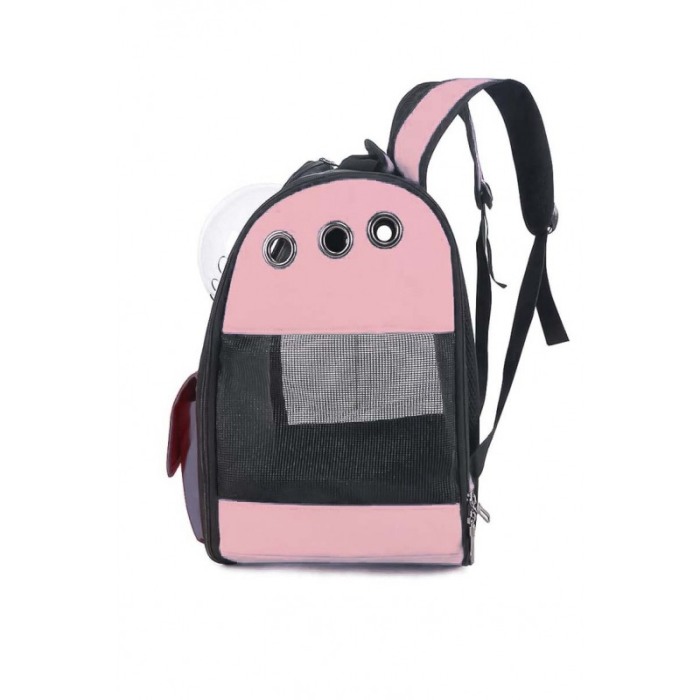 Rucsac cu bula de astronaut , buzunare frontale,  roz cu bleumarin , 36 cm , doty [3]