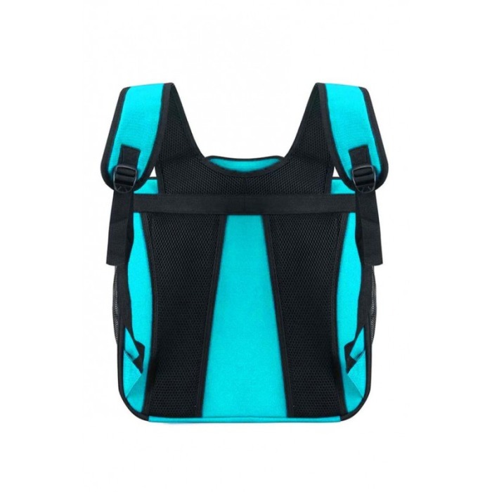 Rucsac cu bula de astronaut , buzunare frontale,  turcoaz cu bleumarin , 36 cm , doty [5]