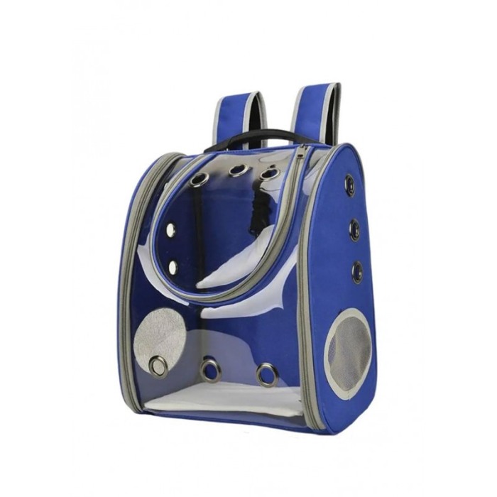 Rucsac full geam, pentru transportul animalelor de companie mici, albastru, 40 cm, Doty® [1]